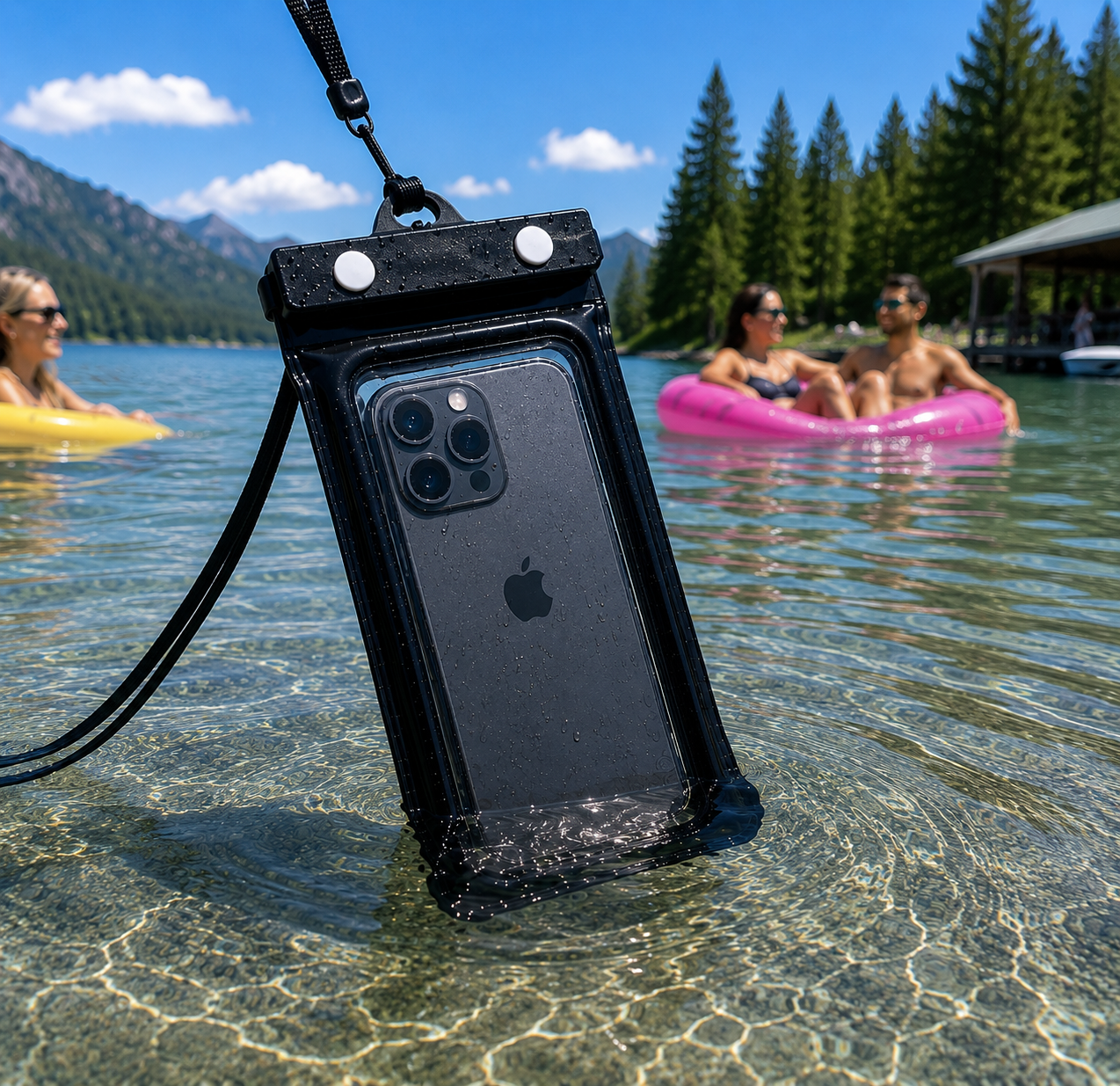 Waterproof Phone Pouch — Floating Universal Waterproof Phone Case for Swimming, Beach, Kayaking, Snorkeling & Travel, Fits All iPhones and Android Phones