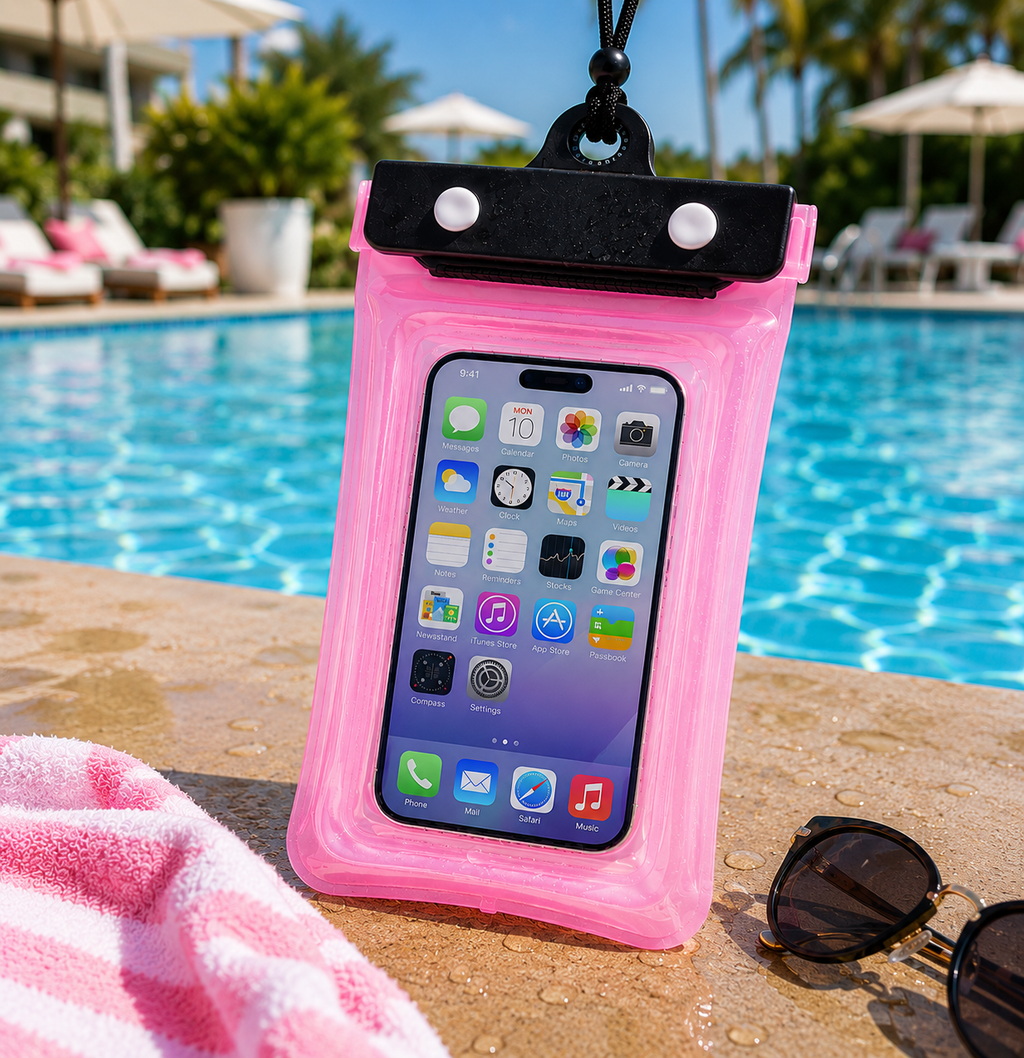 Waterproof Phone Pouch — Floating Universal Waterproof Phone Case for Swimming, Beach, Kayaking, Snorkeling & Travel, Fits All iPhones and Android Phones