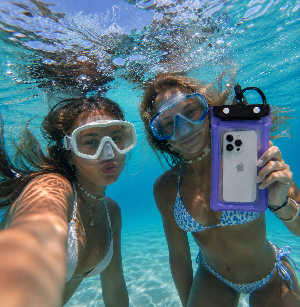 Waterproof Phone Pouch — Floating Universal Waterproof Phone Case for Swimming, Beach, Kayaking, Snorkeling & Travel, Fits All iPhones and Android Phones